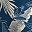 Blue White Leaf