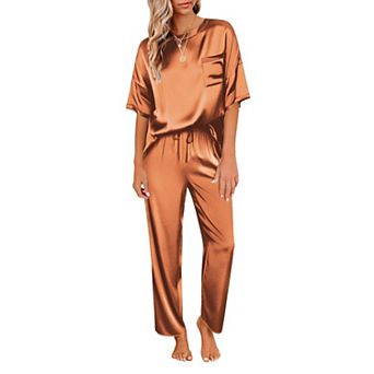 Ekouaer Womens Pajamas Set Two Piece Pj Sets Sleepwear Loungewear Short Sleeve Pj Sets