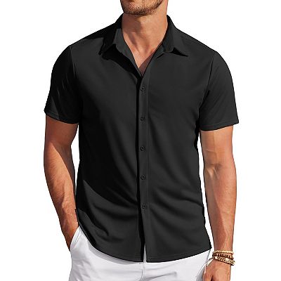fitted short sleeve dress shirts &Collar Pacific Short-Sleeve Shirt