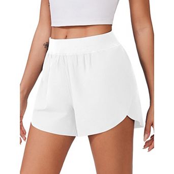 PINSPARK Running Shorts for Women High Waisted Athletic Shorts Quick Dry Active Wear Shorts