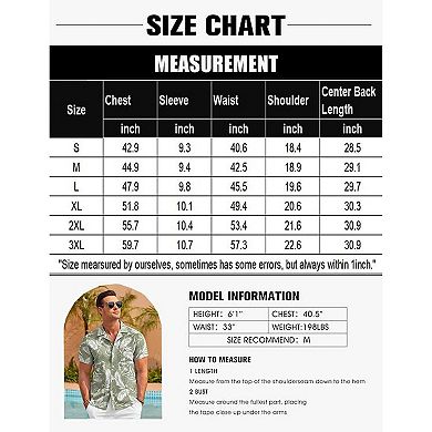 COOFANDY Mens Hawaiian Shirt Short Sleeve Button Down Shirts Tropical Floral Summer Beach Shirts