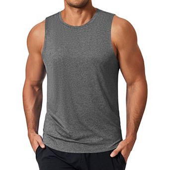 COOFANDY Sleeveless Workout Shirts for Men Dry Fit Moisture Wicking Gym Muscle Athletic Running