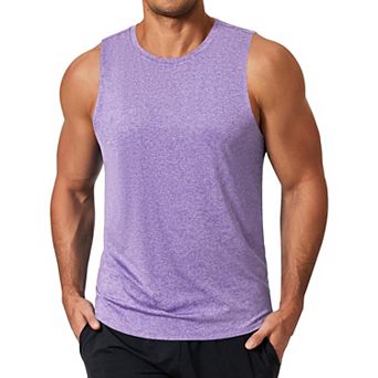 COOFANDY Sleeveless Workout Shirts for Men Dry Fit Moisture Wicking Gym Muscle Athletic Running