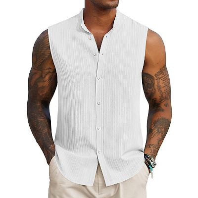 dress shirt tank top Linen Button Down Tank - XS(0-2)