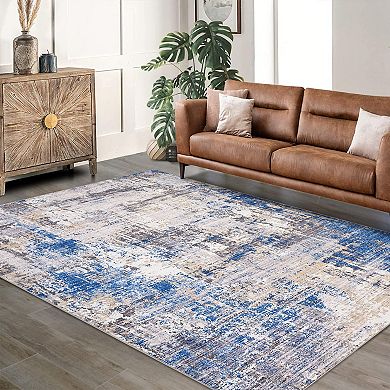 Modern Machine Washable Rug Stain Resistant Non-Slip Accent Rug Carpet Minimalist Border Floor Cover