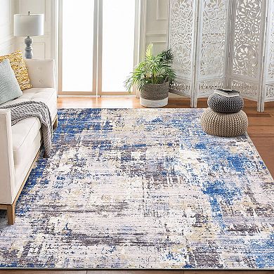 Modern Machine Washable Rug Stain Resistant Non-Slip Accent Rug Carpet Minimalist Border Floor Cover