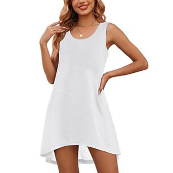 Ekouaer Womens Swimsuit Cover Up Sleeveless Bathing Suit Coverups Tank Bikini Coverup T Shirt Beach