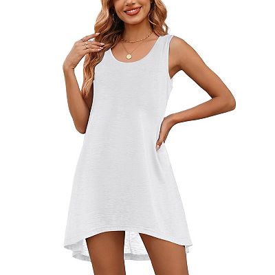 t shirt dress beach cover up Women's Summer Casual Swing T-Shirt Dresses Beach Cover Up With  Luxlife  Brands