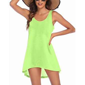 Ekouaer Womens Swimsuit Cover Up Sleeveless Bathing Suit Coverups Tank Bikini Coverup T Shirt Beach