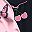 Pink Butterfly Black