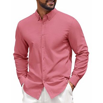 COOFANDY Mens Plaid Dress Shirts Wrinkle Free Casual Long Sleeve Button Down Shirt