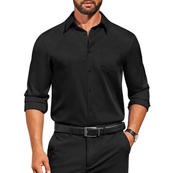 COOFANDY Mens Dress Shirts Long Sleeve Casual Button Down Shirts Regular Fit Formal Business Shirts