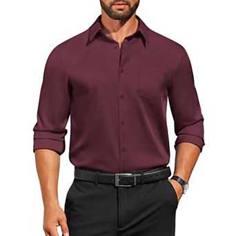 COOFANDY Mens Dress Shirts Long Sleeve Casual Button Down Shirts Regular Fit Formal Business Shirts