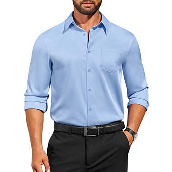 COOFANDY Mens Dress Shirts Long Sleeve Casual Button Down Shirts Regular Fit Formal Business Shirts