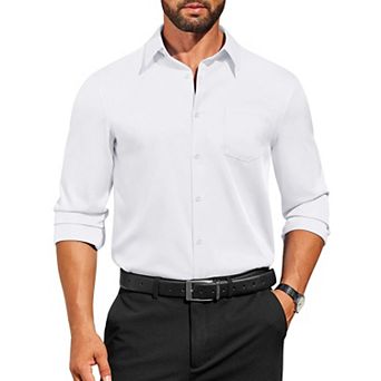 COOFANDY Mens Dress Shirts Long Sleeve Casual Button Down Shirts Regular Fit Formal Business Shirts