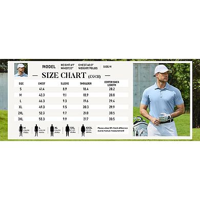 COOFANDY Mens Polo Shirts Golf Moisture Wicking Performance Short Sleeve Casual Tactical Shirts