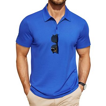 COOFANDY Mens Polo Shirts Golf Moisture Wicking Performance Short Sleeve Casual Tactical Shirts