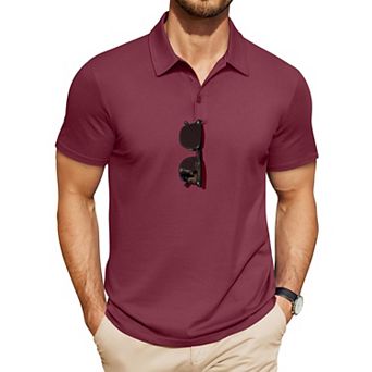 COOFANDY Mens Polo Shirts Golf Moisture Wicking Performance Short Sleeve Casual Tactical Shirts