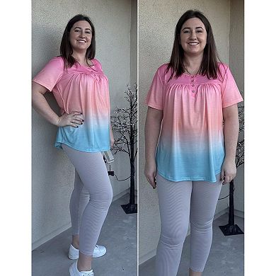 Zeagoo Women's Plus Size Short Sleeve Boho Floral Blouses Casual Loose Tops