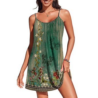 Ekouaer Womens Bathing Suit Cover Up Summer Swim Beach Spaghetti Strap Swimwear Swimsuit