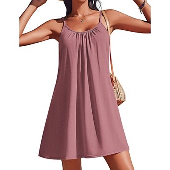 Ekouaer Womens Bathing Suit Cover Up Summer Swim Beach Spaghetti Strap Swimwear Swimsuit