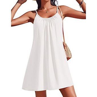 Ekouaer Womens Bathing Suit Cover Up Summer Swim Beach Spaghetti Strap Swimwear Swimsuit