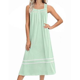 Ekouaer Nightgowns Long Sleeveless Night Gown Ladies Sleep Dress Soft