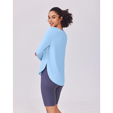 Pinspark Women's 2 Pack Long Sleeve UV Protection Active Tops with Thumb Holes