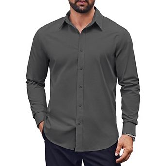 COOFANDY Mens Dress Shirts Long Sleeve Casual Button Down Shirts Formal Business Shirt