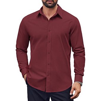 COOFANDY Mens Dress Shirts Long Sleeve Casual Button Down Shirts Formal Business Shirt