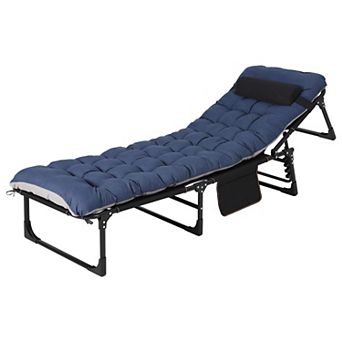 Danolapsi Portable Camping Cot for Adults with Headrest & Thick Removable Mattress, 400Lbs Capacity