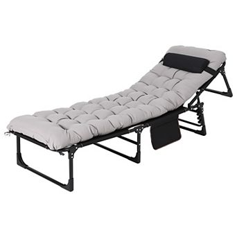 Danolapsi Portable Camping Cot for Adults with Headrest & Thick Removable Mattress, 400Lbs Capacity