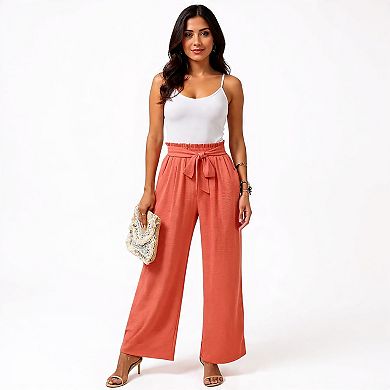 Womens Relaxed Fit Wide Leg Pants
