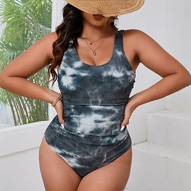 Women's Plus Size One Piece Swimsuits Ruched Vintage Bathing Suits Modest Swimwear