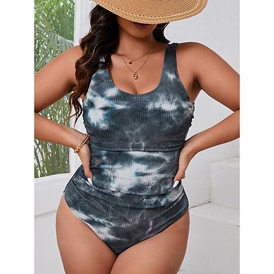 Women's Plus Size One Piece Swimsuits Ruched Vintage Bathing Suits Modest Swimwear