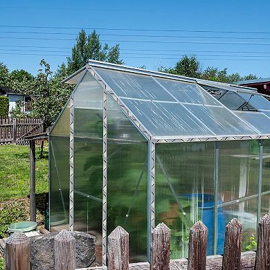 Danolapsi 6.6 Ft Greenhouse Spring Wire and Lock Channel Kit, Aluminum Alloy Locking Track