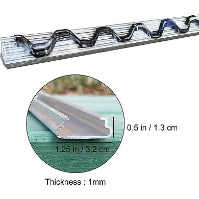 Danolapsi 6.6 Ft Greenhouse Spring Wire and Lock Channel Kit, Aluminum Alloy Locking Track