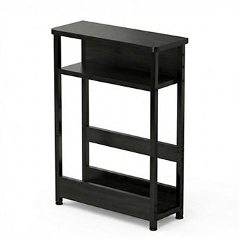 Danolapsi Slim 3 tier Side Table with Storage Shelves & Magazine Rack, End Table for Small Spaces