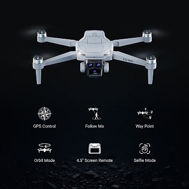Contixo F23 GPS Drone with HD Camera, 4.3" Screen Remote, 2 x 23 Min Flight, Follow Me, Waypoint