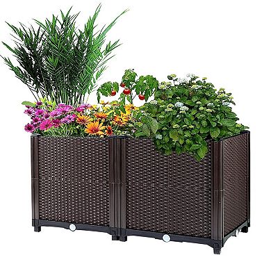 Self-Watering Raised Garden Bed Planter Box