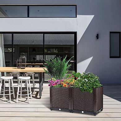 Self-Watering Raised Garden Bed Planter Box