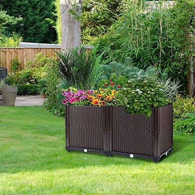 Self-Watering Raised Garden Bed Planter Box