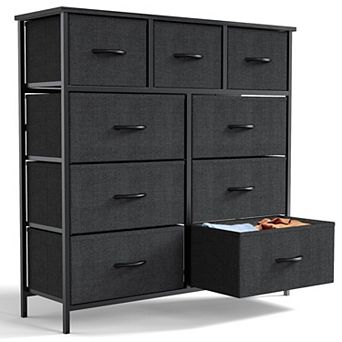 9 Drawer Fabric Dresser Chest Organizer for Bedroom Storage Furniture
