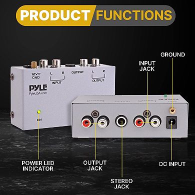 Pyle Ultra Compact Phono Turntable Preamp