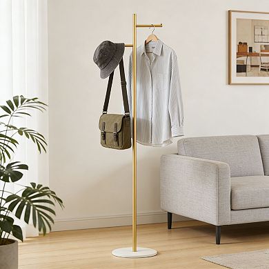 Freestanding Heavy Duty Metal Clothes Rack with Shelf