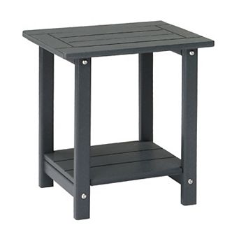 Weather-Resistant 2 tier Patio End Table