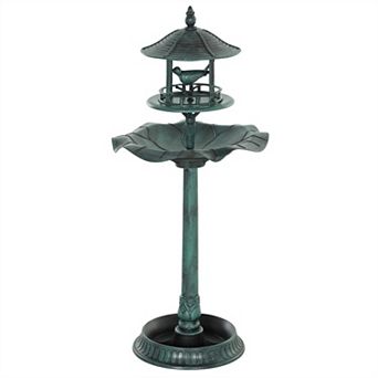 3-in-1 Vintage-Style Tall Bird Bath Feeder