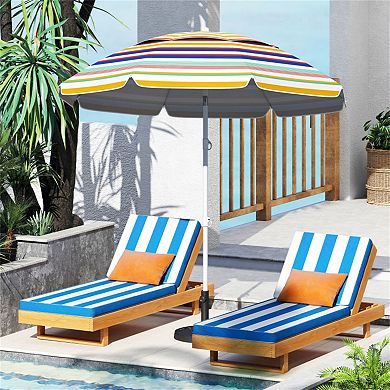 Portable Beach Umbrella with UPF50+ Sun Protection and Easy Tilt Setup