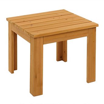 Wooden Square Indoor Outdoor Side Table