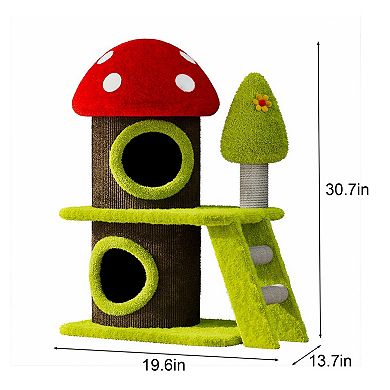 Mushroom Cat Tree Tower